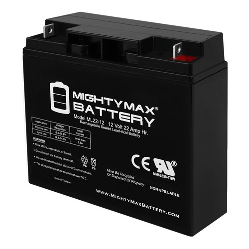Mighty max 12v 22ah sla - 12v,